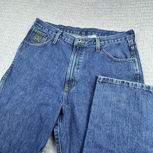 Cinch EDI Locker Stock Jean Men 36x34 Green Label Blue Denim Cowboy Straight Leg